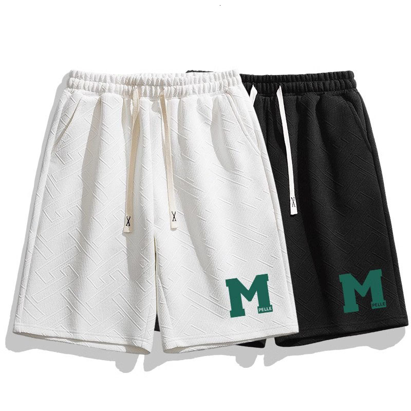 Designer Summer Slim Casual Printed Shorts For Men Loose fitting Breathable Sporty Ice Silk Luxury Long knee Short Pants