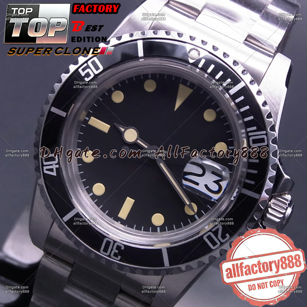 Vintage SUB Style Luxury Designer Watches High Quality 39.5MM 1680 Red Sub SS JKF Best Edition Black Dial On SS Bracelet C2836 Movement At 28800 Vph