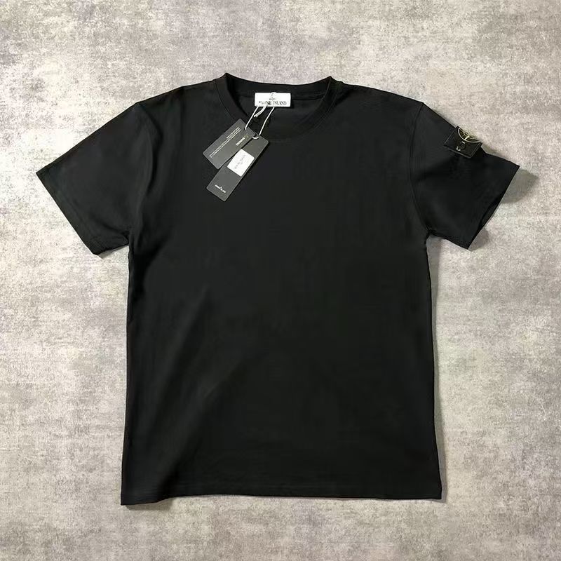 Designer Shirt Casual Tee - Luxe Lightweight Short-Sleeve Shirt for Everyday Wear Black White and Gray Solid Colors Mens Designer Clothes Size S-3XL