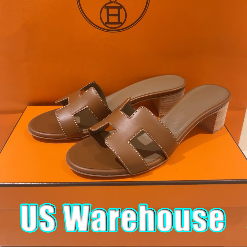 New Women's Oasis High Quality Leather Sandals Designer Sandals Luxury Thick Bottom High Heel Sandals Summer Casual High Heel Slippers Sheepski