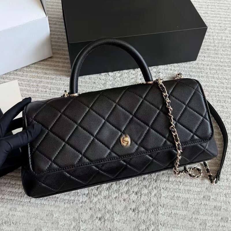 Designer Handbags Flap Bag 26p Caviar Quilted Top-Handle Bag with Gold Chain Women Shoulder Bag Crossbody Bag