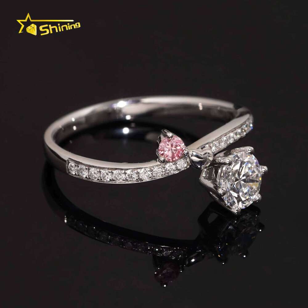 Custom Solid 18K White Gold Lab 1 Carat CVD Lab-Grown Diamond Engagement Ring D VVS IGI Certified