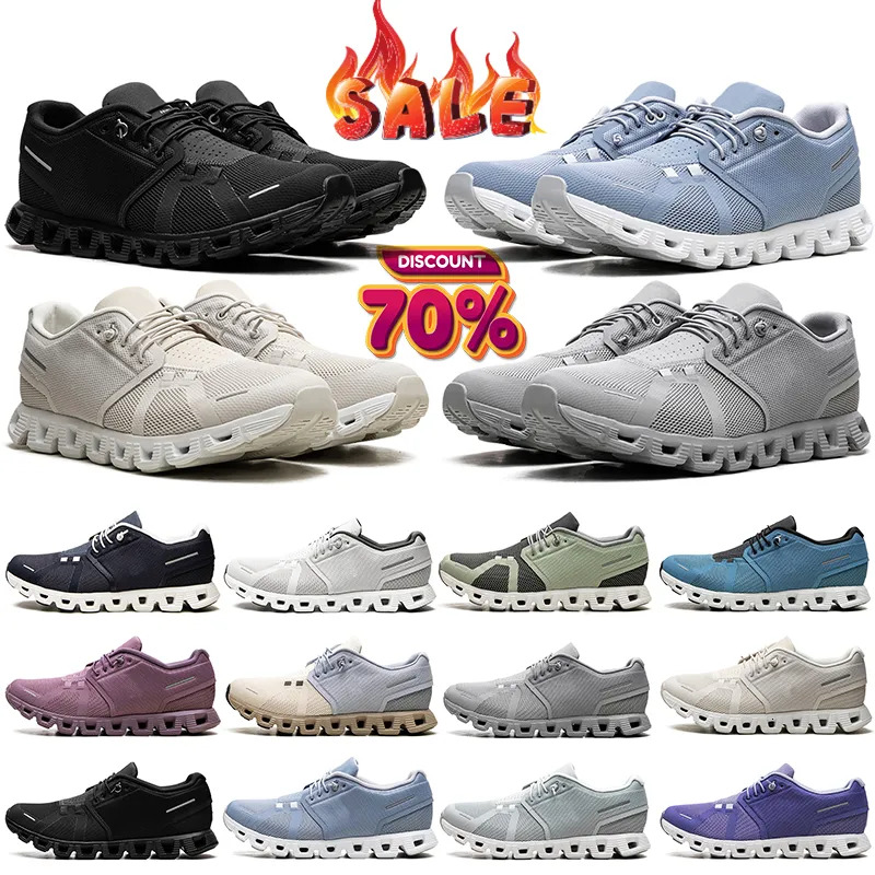 shipping free designer sneakers ons cloud mens womens running shoes trainers 5 comfortable Breathable platform flat white black beige grey outdoor s