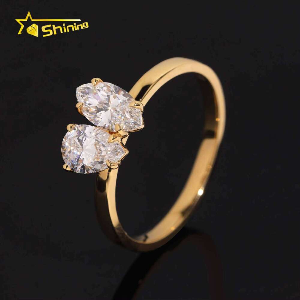 Fashionable 2-in-1 Lab Engagement 10k 14k 18K Solid Gold Solitaire for Women IGI Certified CVD Diamond Ring