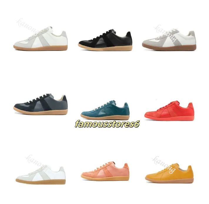 Chaussures de créateurs de haute qualité, baskets répliquant l'armée allemande Mm6 Gum Gats Trainer Paint Trainers Aaa + Gat Sneaker, noir, gris,