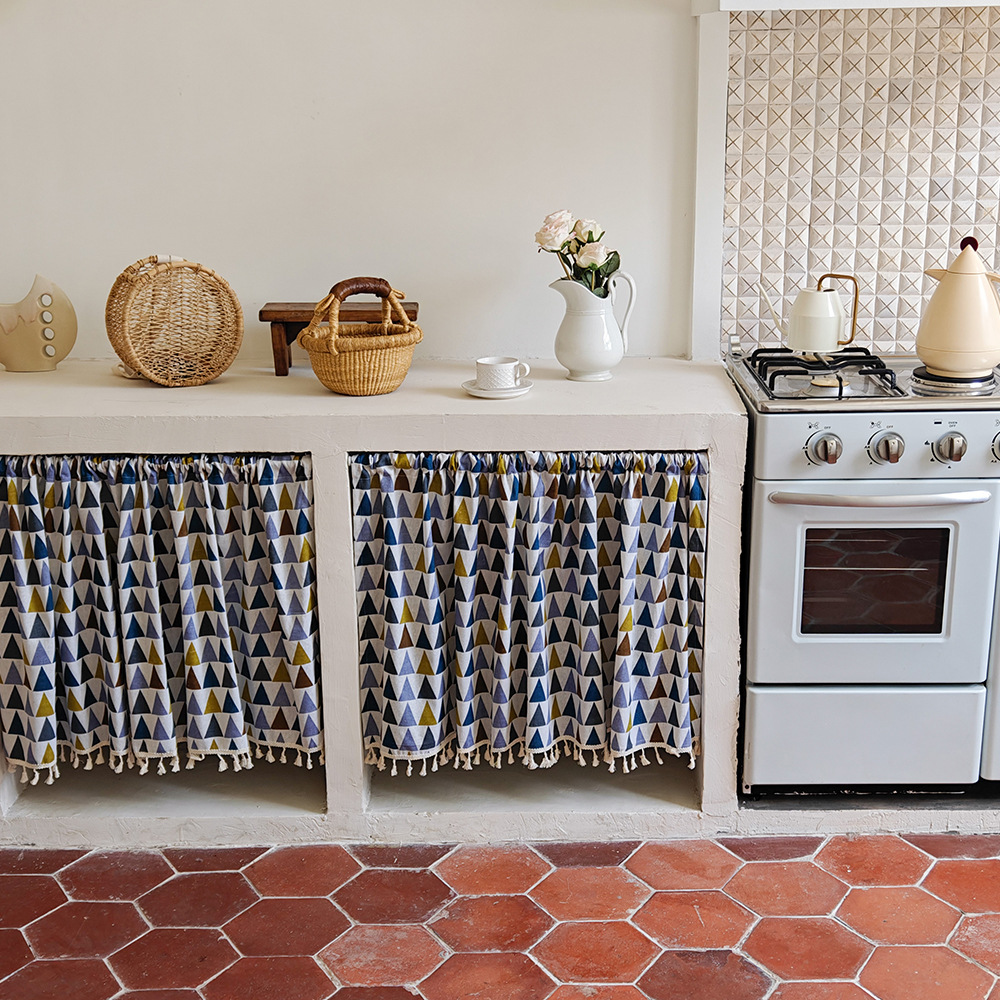 Floral print decorative curtains for guesthouses, home cabinets, and cotton-linen tablecloths LPHD01-image-1102620529