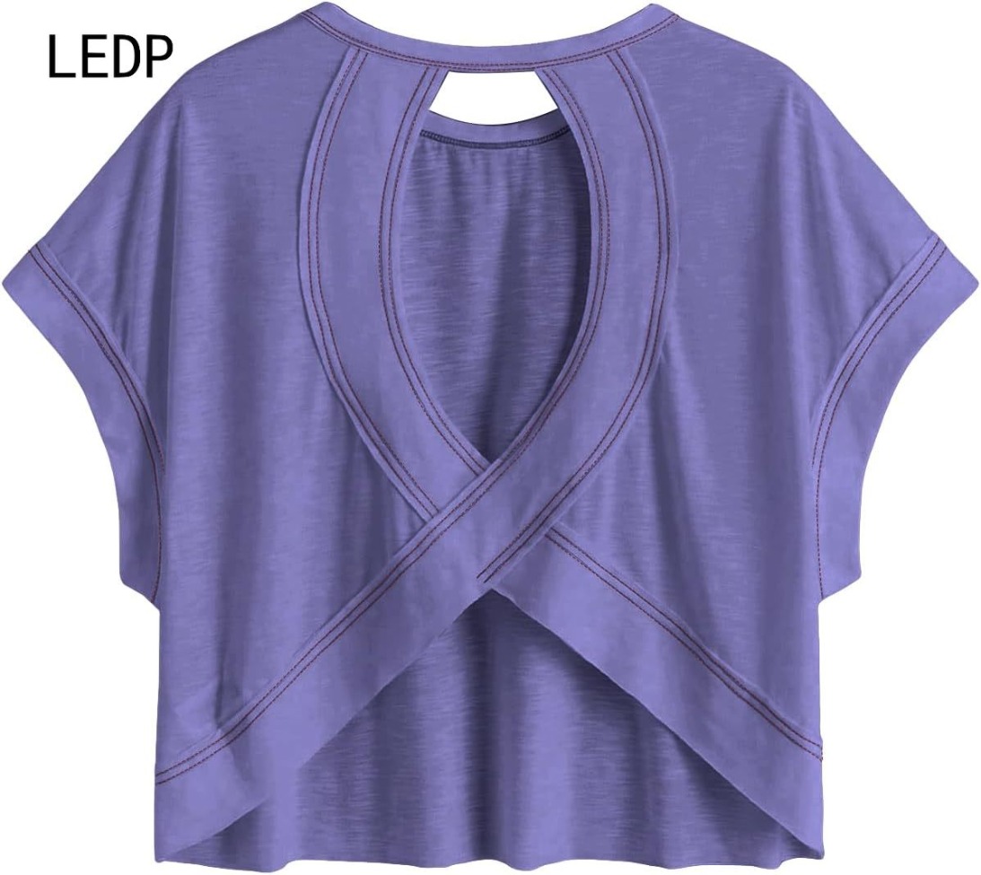 221764 Chemise incurvée en soie glacée de classe fermée, motif en boucle fermée pour femmes de grande taille, série forestière respirante et rela