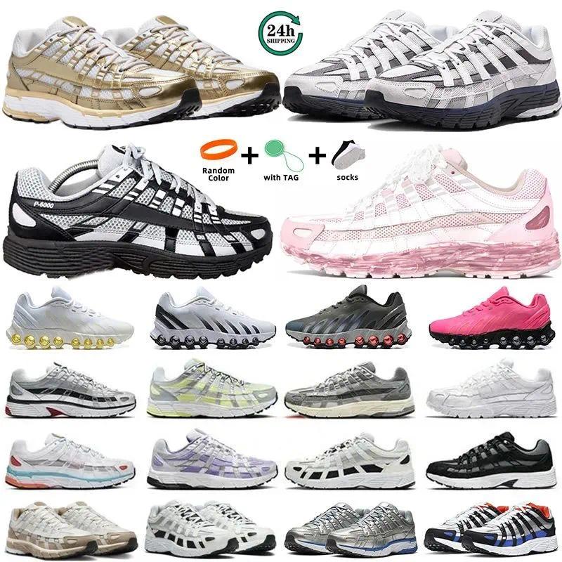 Running Designer Running Shoes for Men Women Sneakers P6000 P 6000 Triple Black White Khaki Wolf Grey Metallic Sier Racer Blue Womens Outdoor Sport