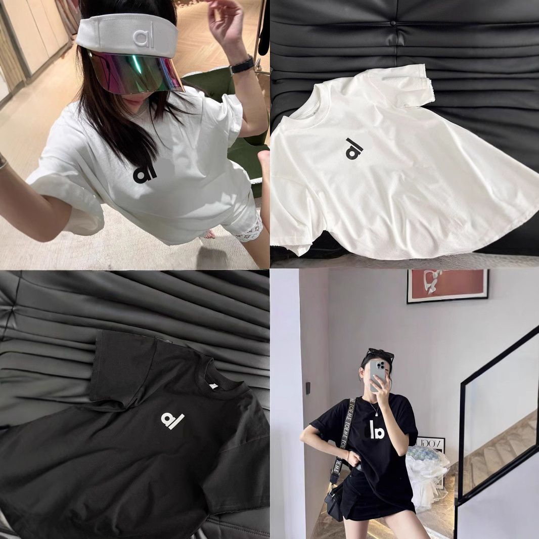 Luxurious designer T-shirt with fashionable and simple trendy font print Short sleeve Summer casual round neck-image-1102566194