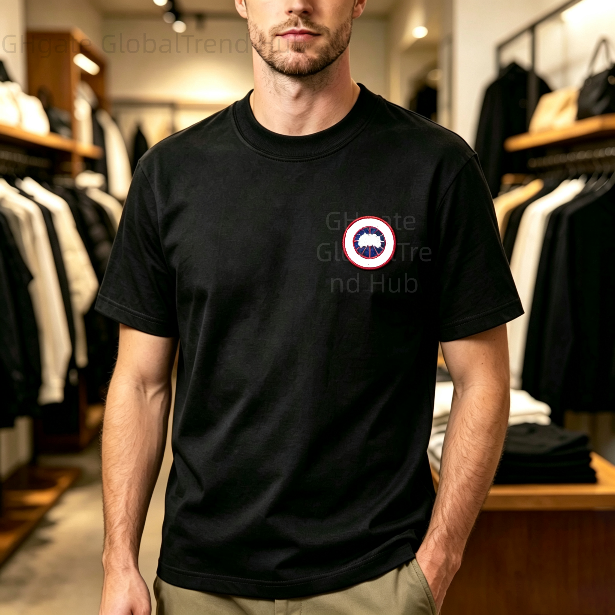designer shirt t shirt Men's 12 Colors Casual T-Shirt Luxury Style Embroidery Patch Crew Neck Short Sleeve Tops Summer Basic Tees for Daily Str