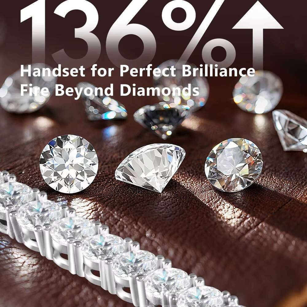 Luxurious pyrope tennis 925 silver platinum plated diamond classic chain jewelry exquisite gift wedding bracelet for women