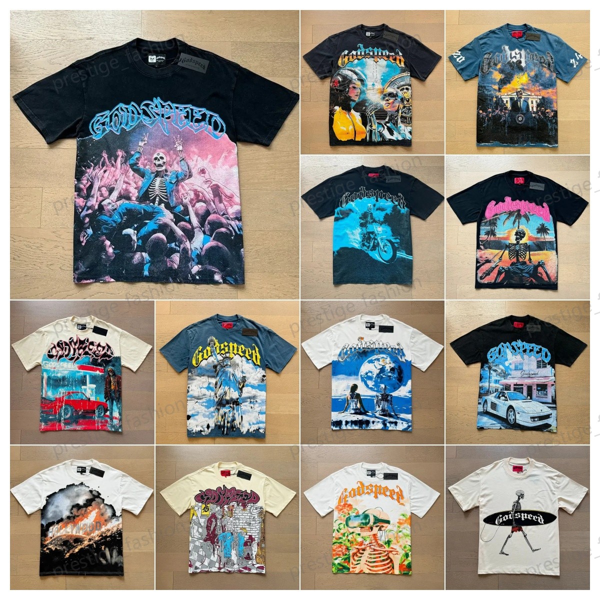 New Godspeeedshirts graphic tshirt Designer Men's T Shirt High quality fashionable street essential piece Hip hop style pattern shirts Summer c