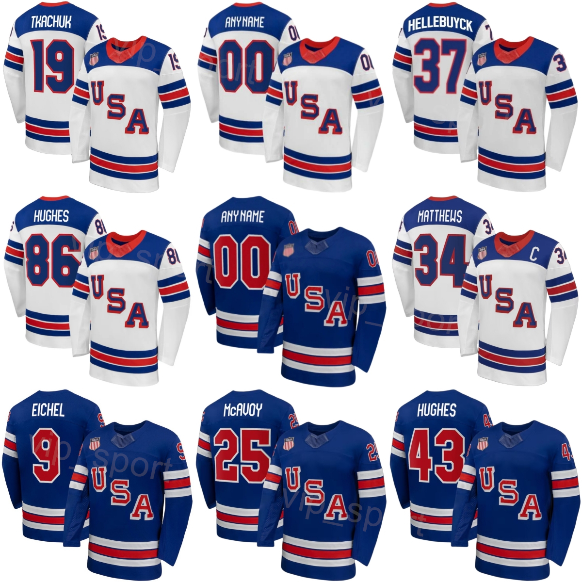National 26 27 Olympices Hockey USA 72 Tage Thompson Jersey American 14 Brock Faber 16 Vincent Trocheck 21 Dylan Larkin 74 Jaccob Slavin Noah Han-image-755087484