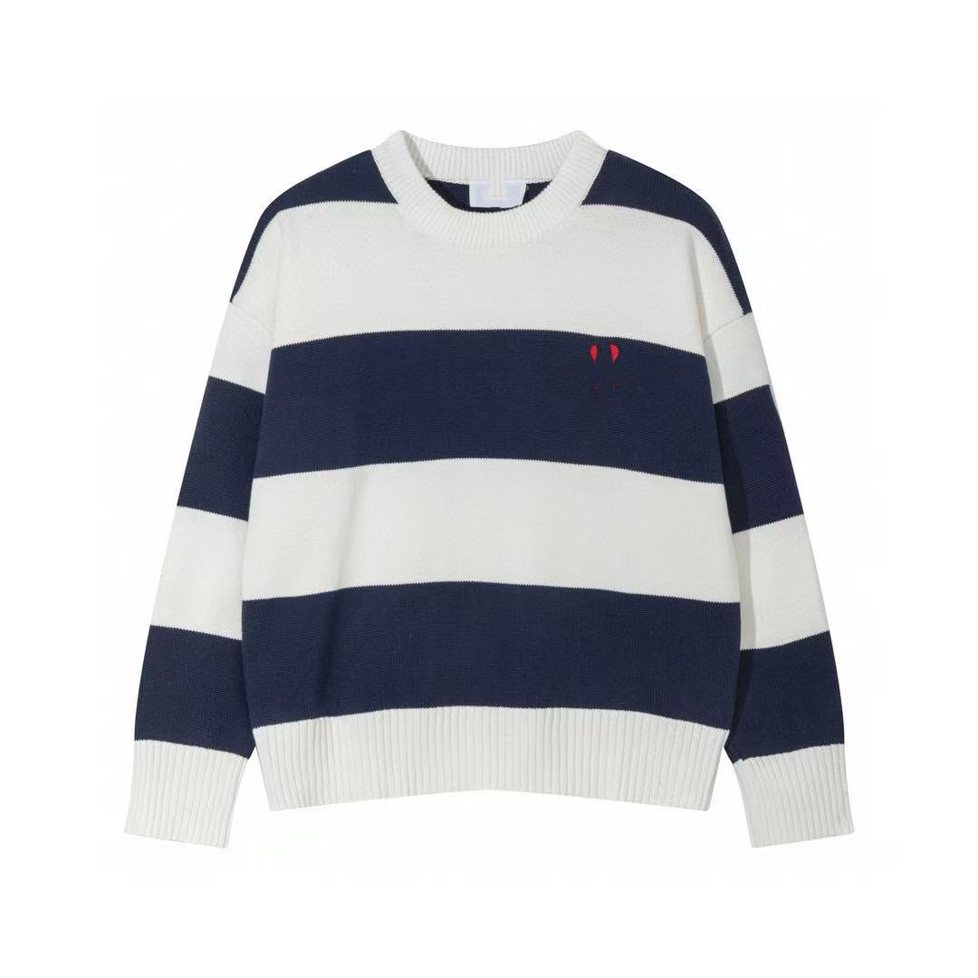 Nouvelle collection de pull brodé 3D, ample, polyvalent, col rond, unisexe, tricoté, décontracté