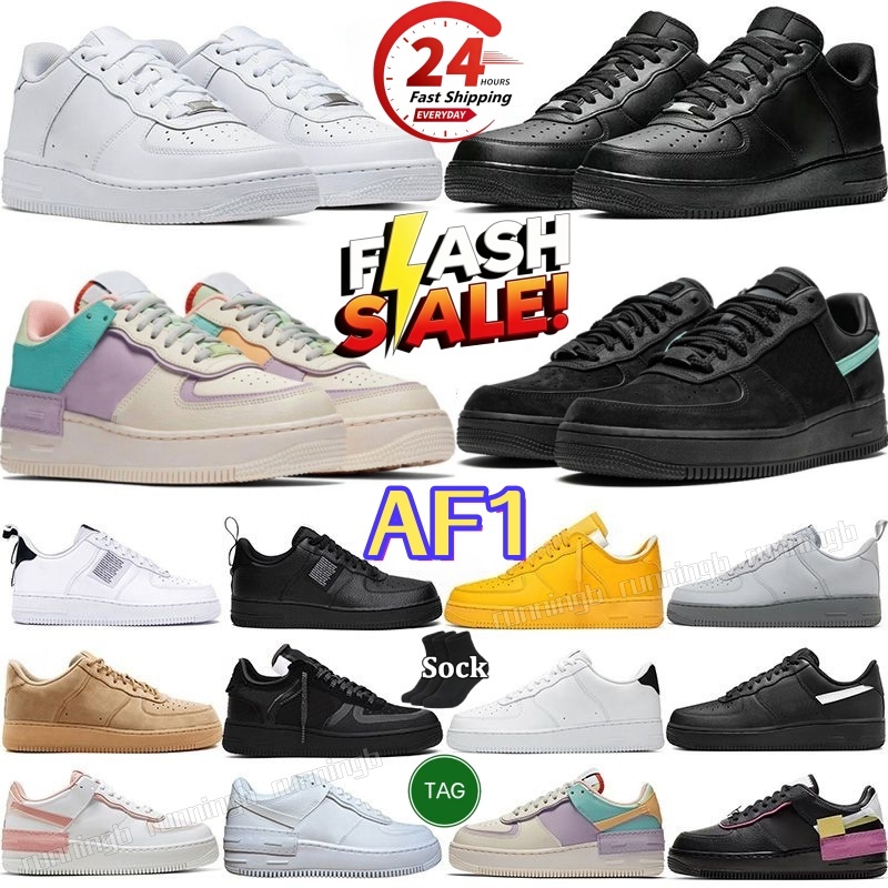 With Box Designer Shoes aforces 1 One Casual Shoes ones 07 Mens Womens Sneakers Leather Triple White Black Team Red Low-top Platform Forceshoes 1s O