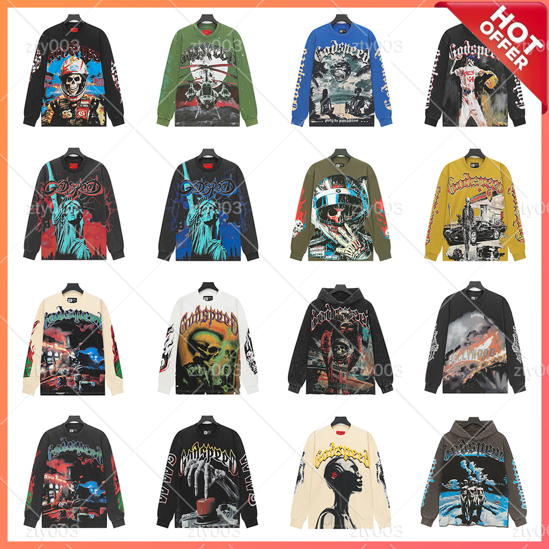 Designer Hoodie Men's Women's Hoodies Skulls Graphic Tee Cotton High Street Graffiti Letter Print Vintage Washed Colorful Hoody size S-XL
