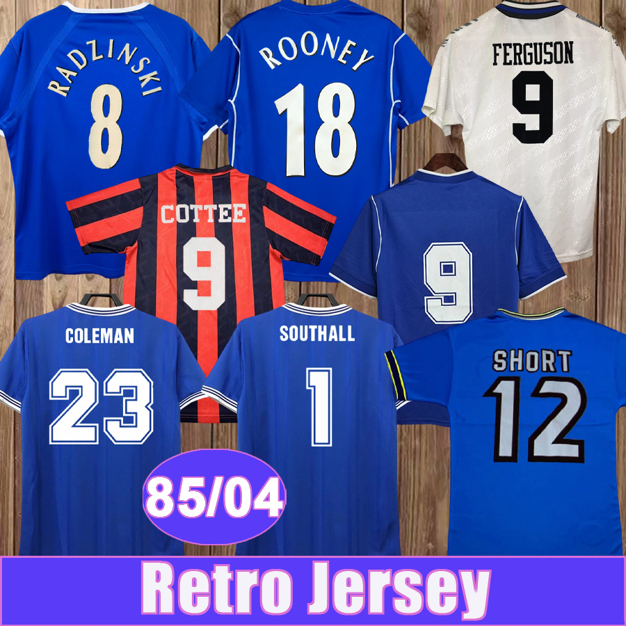1985 1999 BRANCH Mens RETRO Soccer Jerseys SPEED BRANCH COLEMAN SOUTHALL COTTEE LIMPAR PREKI Home Away Vintage Football Shirts