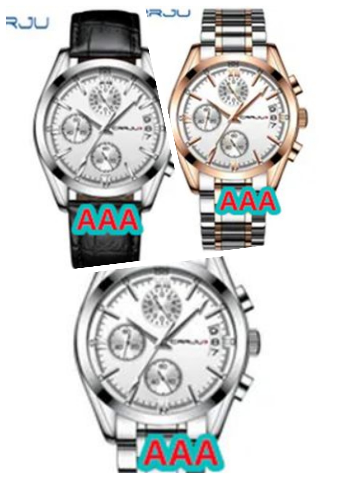 casual and versatile Water Resistance casual and versatile Resistance casual leisure Stainless Steel Bracelet forChronograph Wristwatch casual 363$