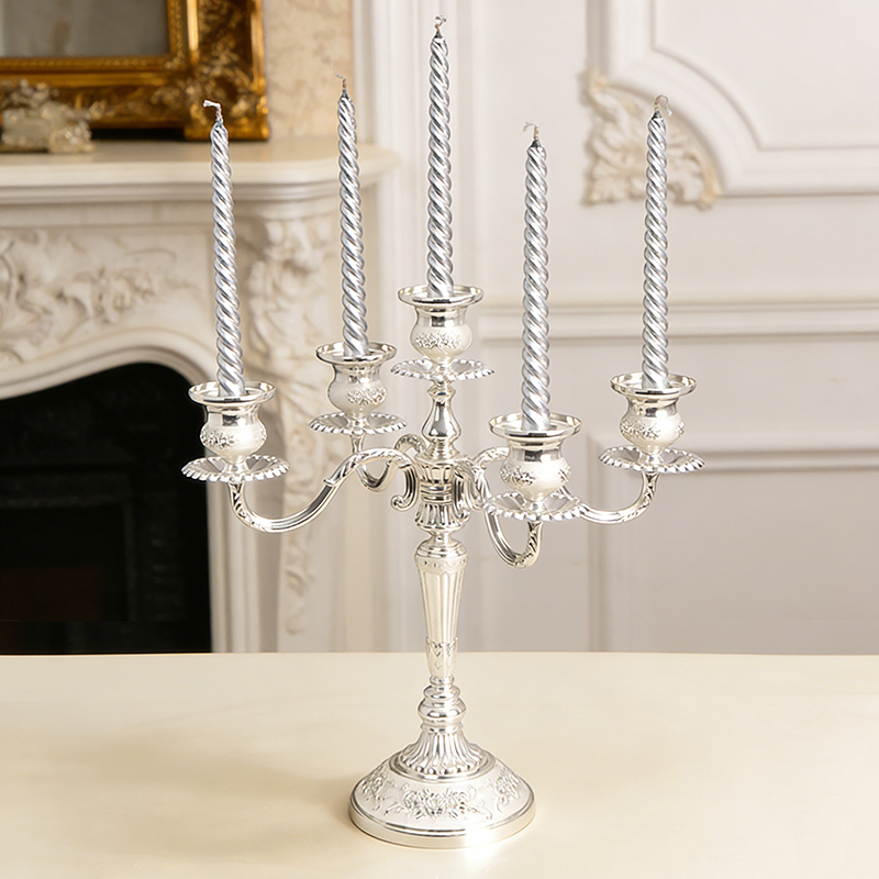 Luxury Hotel Club Style Room Decoration: Ornate Euro-Inspired Candlesticks-image-1102786583