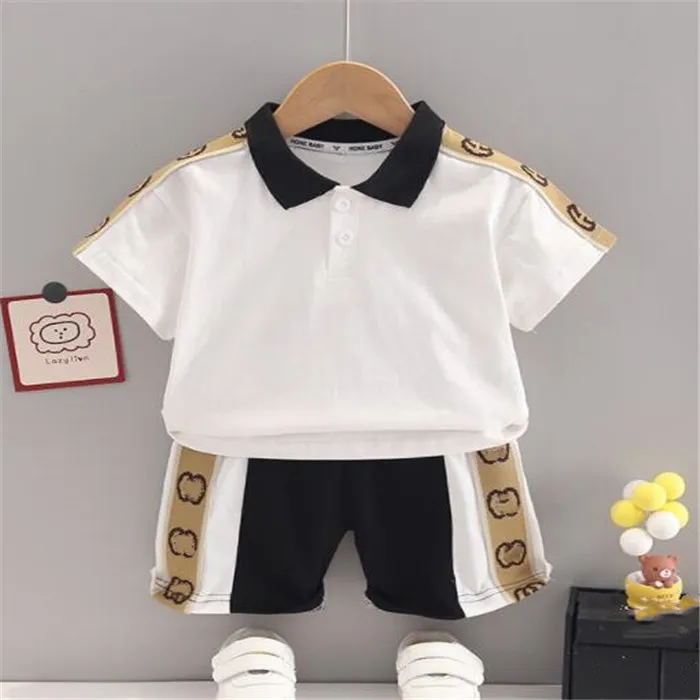 Top Kid Polo Sets Girl Boy Tracksuits Baby Designer Clothe Kids Clothes With Letters Fashion Child Shirt 2-7 Ages Classic Letter Print Boys Girls T-