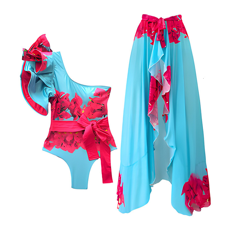 Print Bikini Women Swimwear Push Up Swimsuit High Waist Biquini Halter Backless Bathing Suit Ruffle Beach Wear Summer 250619