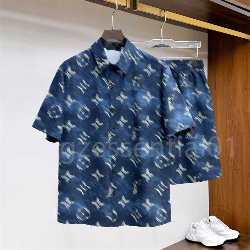 Button Up Shirt Designer Shirts For Men Luxury Plus Size Loose Collared Button-down Shirts And Letter-printed Shorts Sets Summer Fashion Daily Outfi