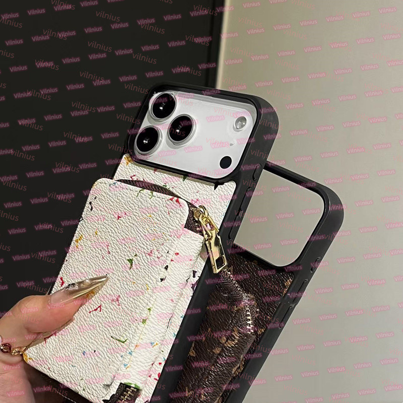 Luxury Leather TM Monogram Designer Phone Case for iPhone 17 air 17 Pro Max 16 15 14 Plus 13 12 11 Pro zipper Wallet Card Holder Ultra Slim Shock-image-1102737206