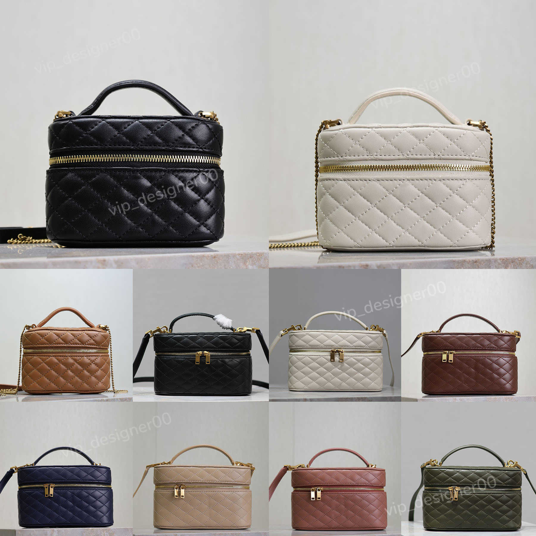 Cosmetics Cases 25A Gaby Micro Vanity In Lambskin Luxury Designer Soft Genuine Leather Shoulder Golden Hardware Crossbody Zip Closure Handbag Car-image-1112791472