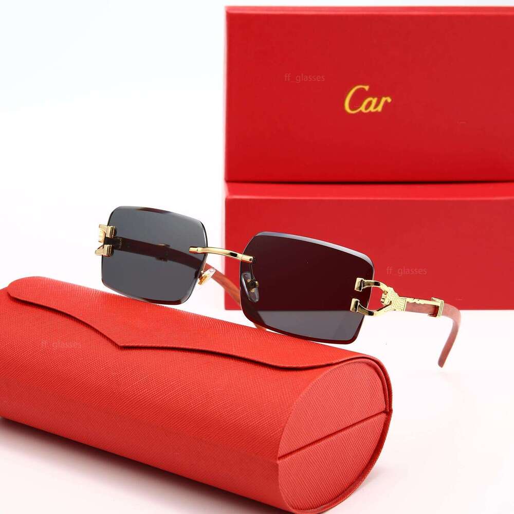 With Box Designer Sunglasses Smoky Gray Gradient Pink Light Brown Lens Gold Tone Metal Frame Luxury Sunglasses UV400 Protection Glare Reduction Wome