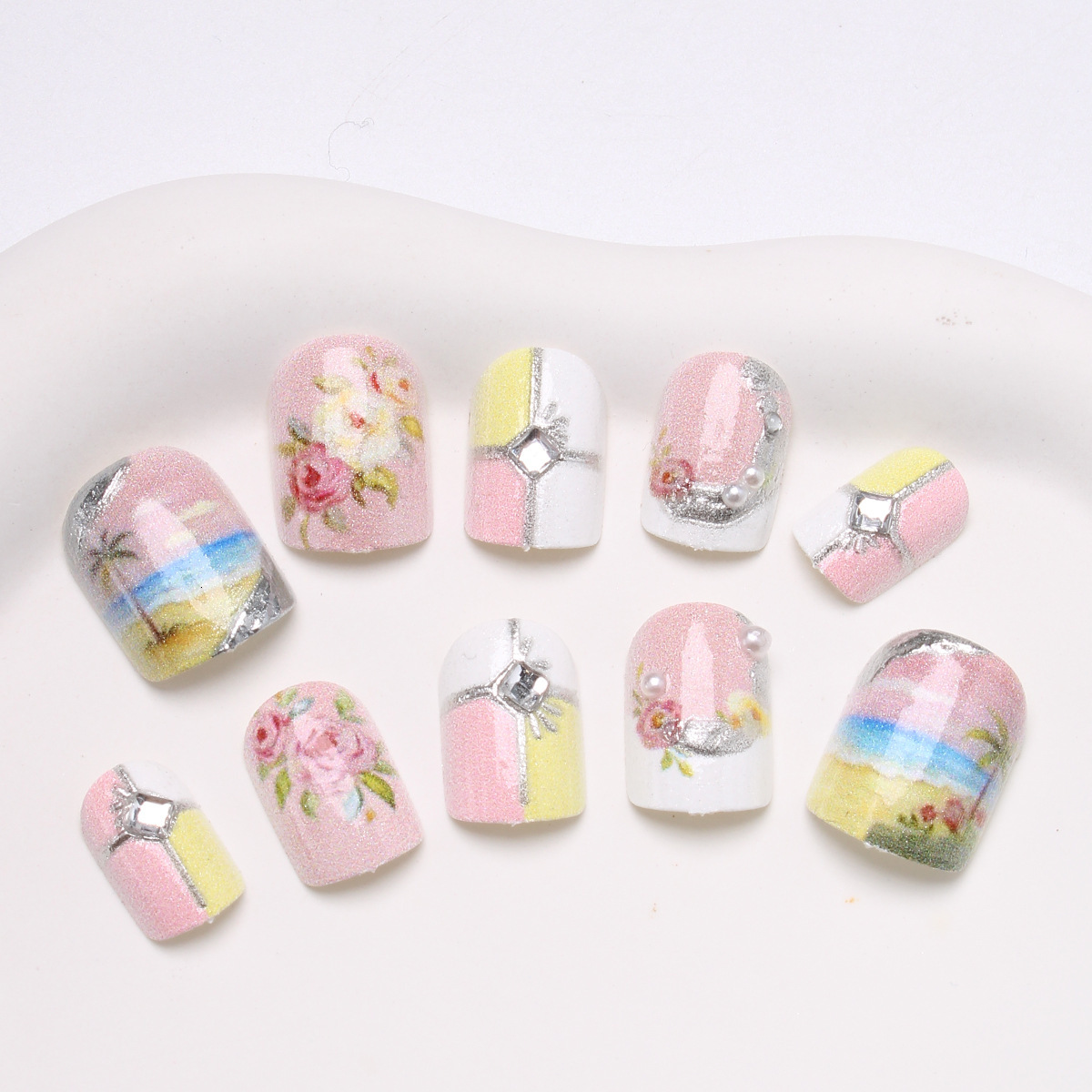custom-made nails in Handmade niche nude color with gold stars and stylish new personalized nail art for a fair complexion M260805