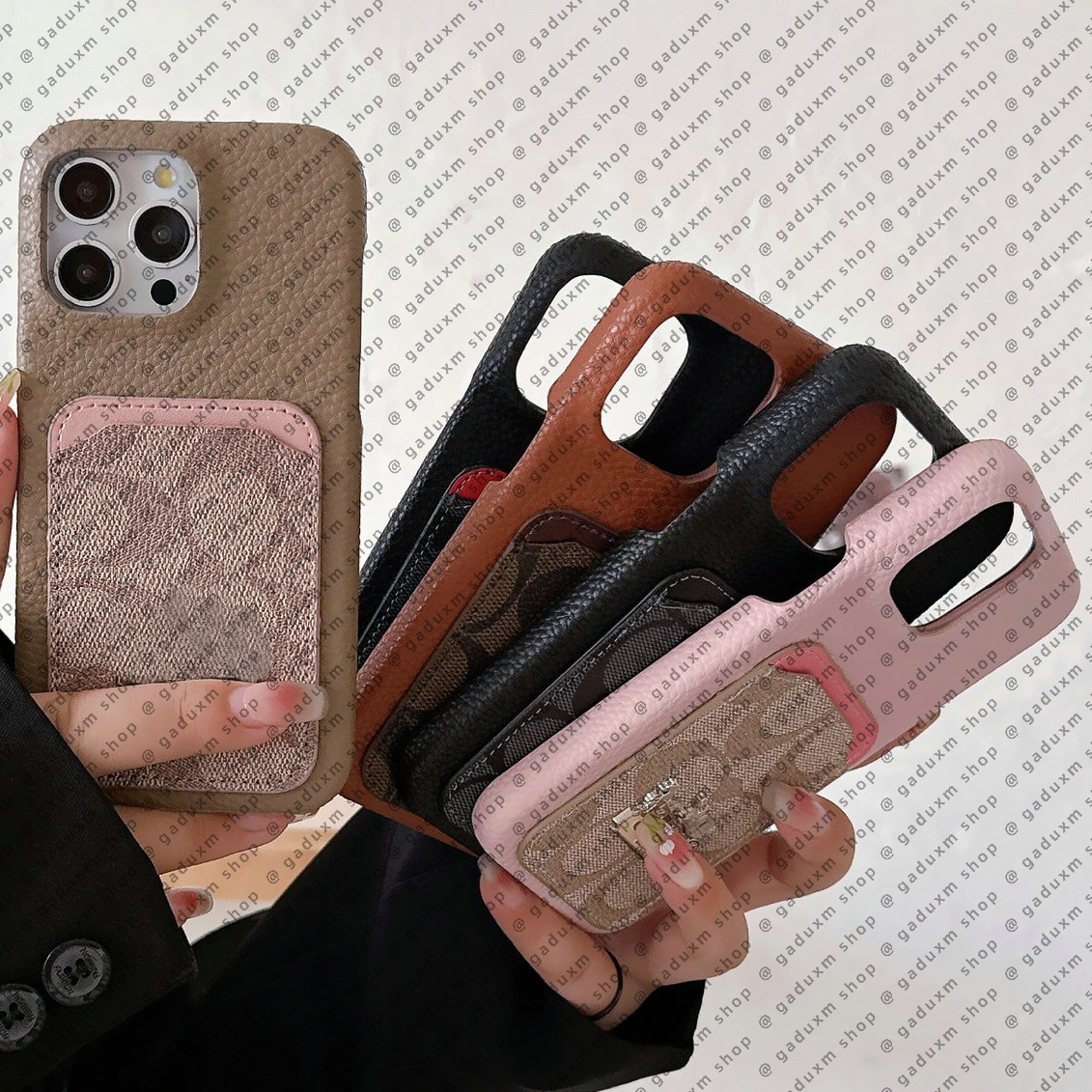Luxury Phone Case Designer iPhone Case G G for iPhone 17 Pro Max 16 ProMax 15 14 13 15 16 Pro Case Card Holder Fashion Cartoon Top Quality Cell Phon