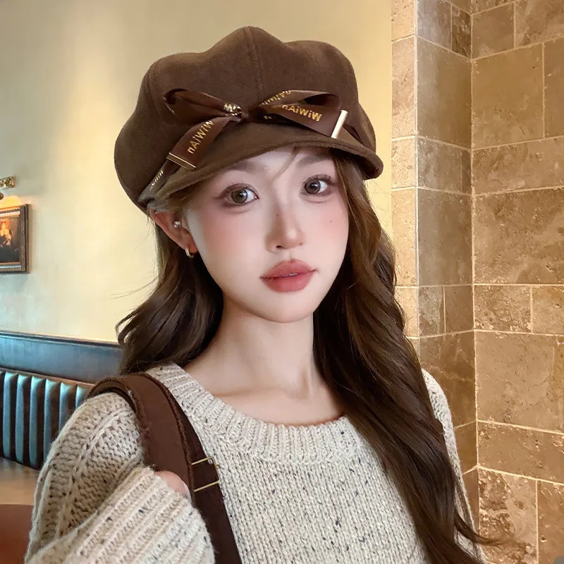 2026 1Pc Womens Casual Beret Hat cologne For All Seasonsbreathable Comfortable perfume Solid Color Octagonal Capsuitable Daily Outingstravel Design