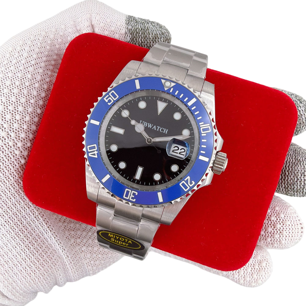 U1 Montre de natation étanche améliorée en acier St9, automatique, mécanique, Cookie Monster, saphir, céramique, en acier inoxydable, 41MM, gliss