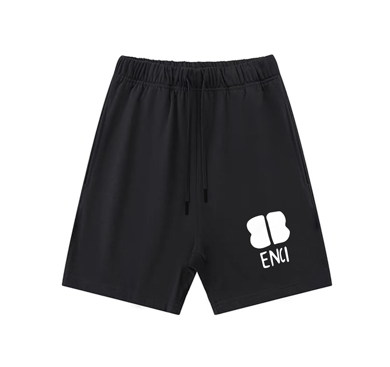 S-3XL Men's Streetwear Shorts BB Letter Print Casual Sweat Shorts Drawstring Elastic Waist Black Summer Sports Pants-image-1102989180