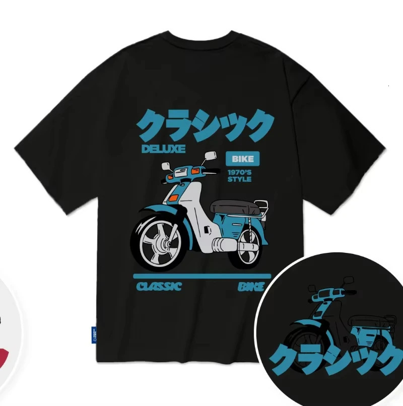 Summer Mens and Womens Motorcycle Letter Printed Round Neck Tshirt 100Pure Cotton Punk Casual Trend Street Short Sleeved Top 260420BANJIA