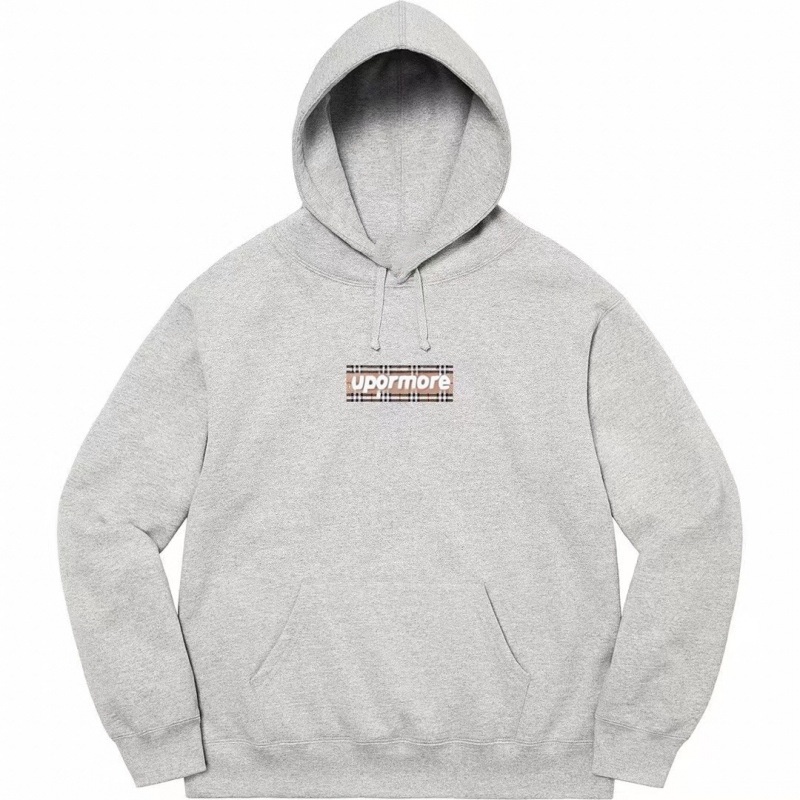 Supreem Designer Minimal Street Style Hooded Sweatshirt, Adjustable Drawstring Hood, Ribbed Cuffs And Hem, Daily Classic Drop Shoulder Casual Pullov