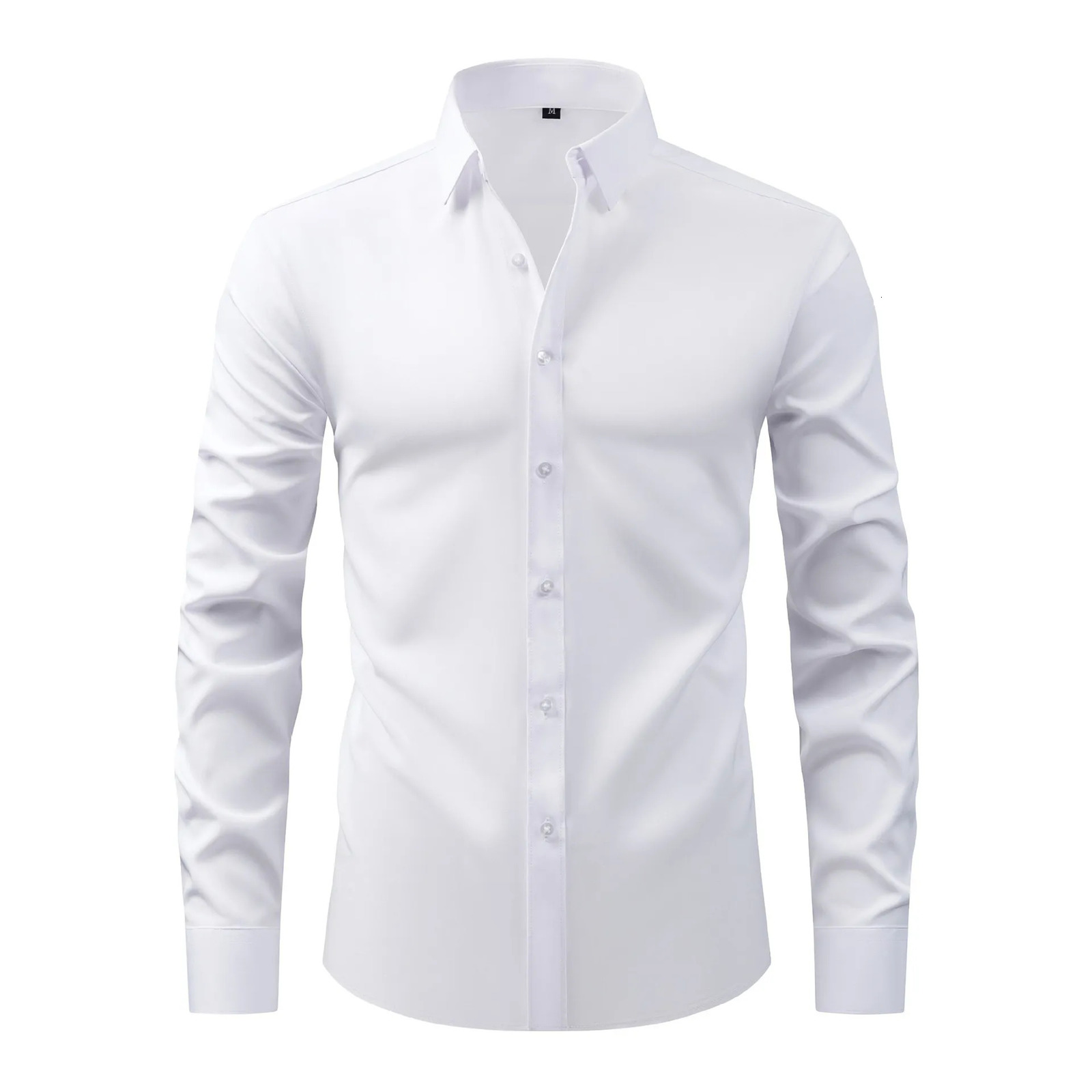 Highquality mens shirt Elastic antiwrinkle nonstretching longsleeved suitable for daily business formal wear 260420BANJIA