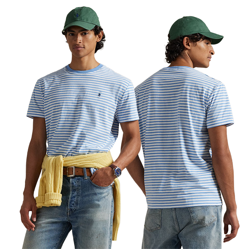 Choix de l'acheteur T-shirt pour hommes Marque de créateur pour hommes T-shirt Paul T-shirt américain malaisien brodé pour femmes à rayures Desig