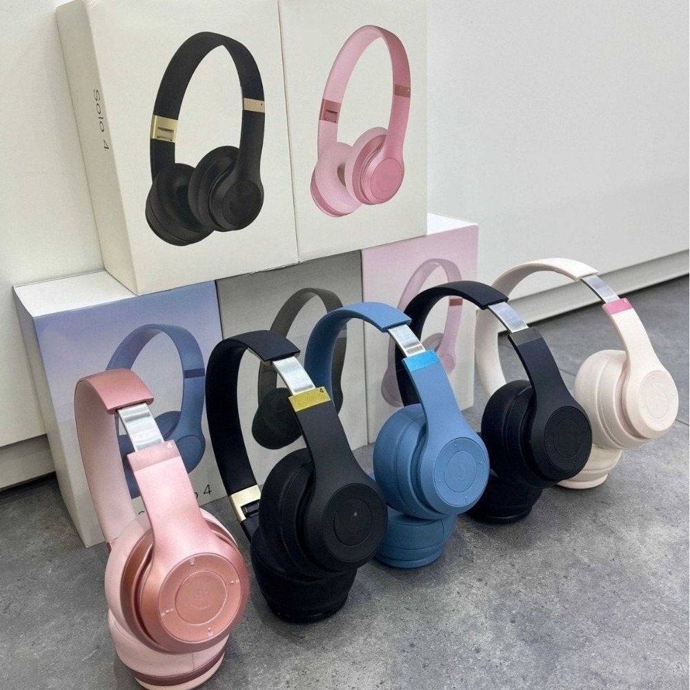 New Studio solo 4 Headphones Wireless Professional Bluetooth Earphones wireless headset Stereo headphone Pop-up earbuds-image-1103016062