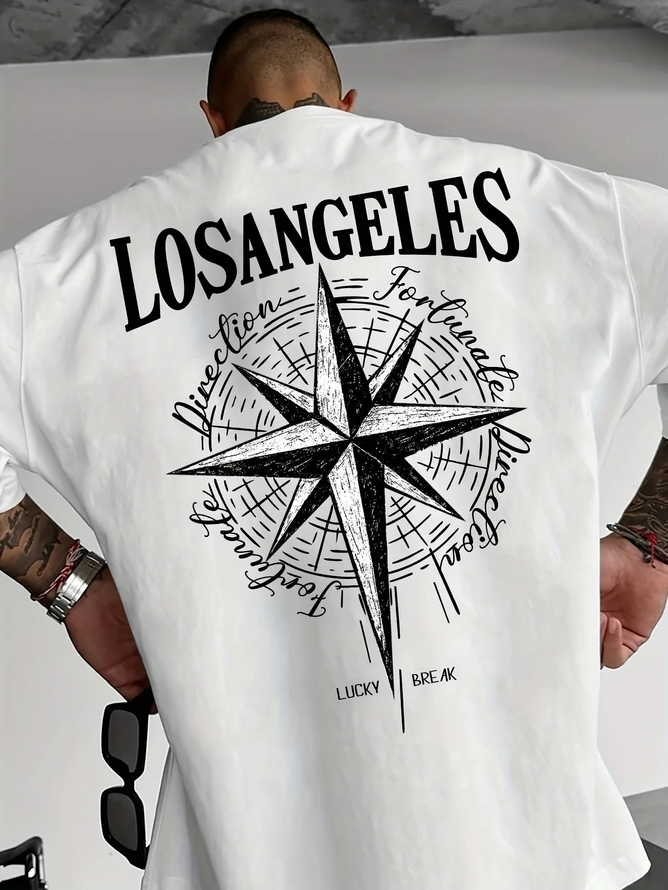 Summer Men Geometric Pattern Comfortable Breathable LooseTee Shirt 100 Pure Cotton Soft Fabrics Versatile and 260421banjia
