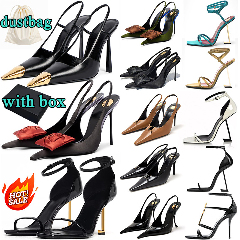 with box dustbag designers heels Dress Shoes womens high heels Stiletto Classic Pumps Patent Leather black Pointed Toes Open Toes ladys Wedding P-image-950321589
