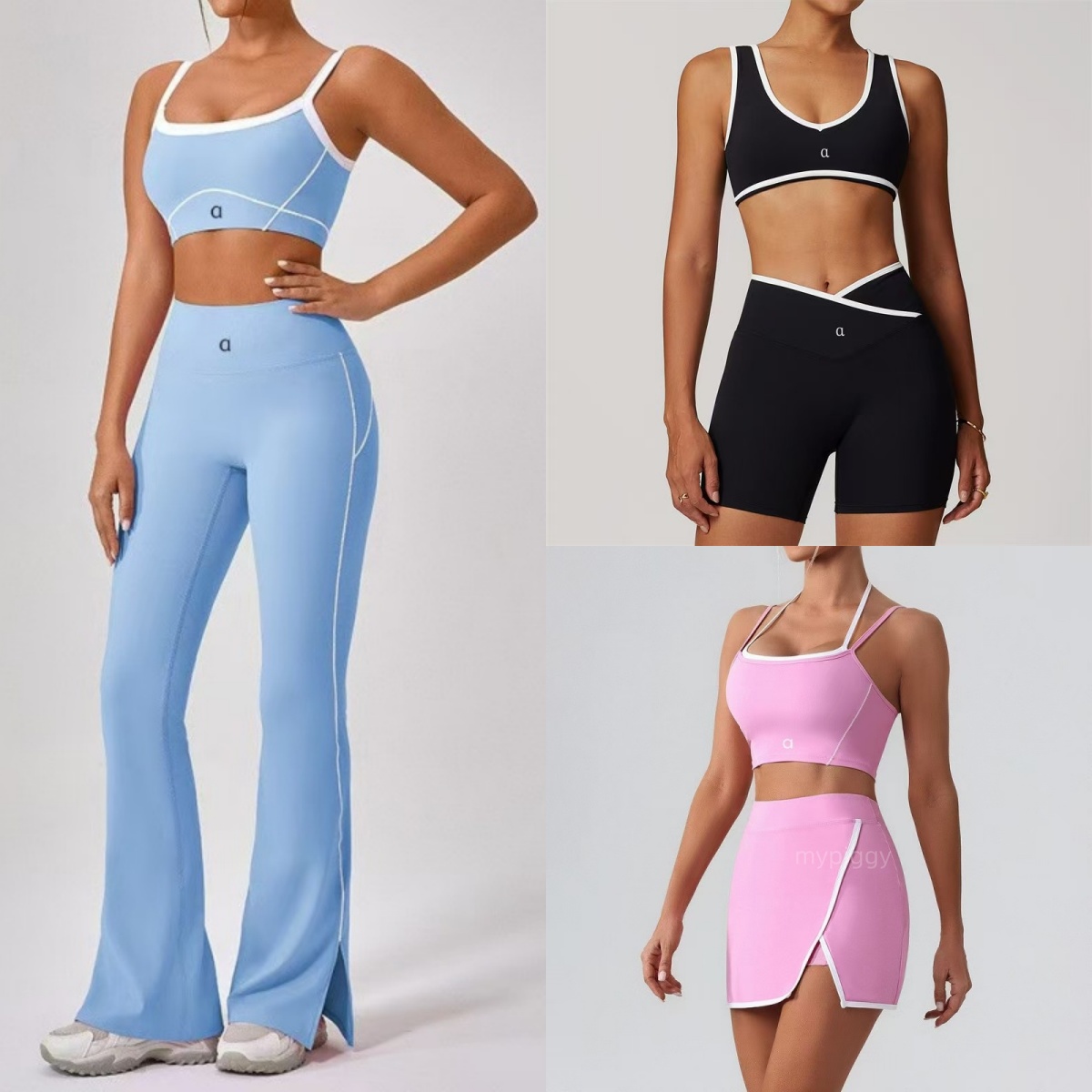 Yoga Set Women Two Pieces bralette Gym Sports Tracksuits Bra Fitness Shorts Fared Pant Workout Sports Clothes 05