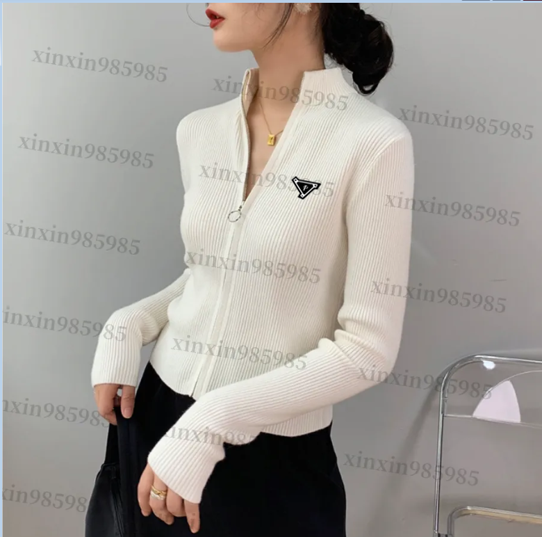 2026 Fashion Designer Women's Tops Tees Ladies Slim Fit Knit Cardigan Top Knits Tees Women Cardigan Sweater With Zippers Short Style Lady Ju
