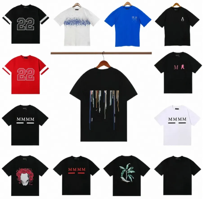 amiritshrit Shirt Womens Designer T Shirts Printed Fashion Man T-Shirt Top Quality Cotton Casual Tees Short Sleeve Luxury Hip Hop Streetwear Desi-image-945125379