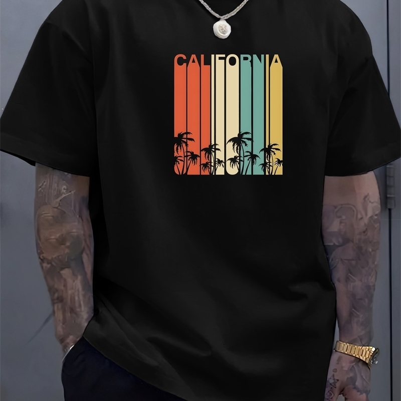 100 pure cotton mens loose Tshirt breathable casual fashion letter pattern printed short sleeved round neck top y260420BANJIA