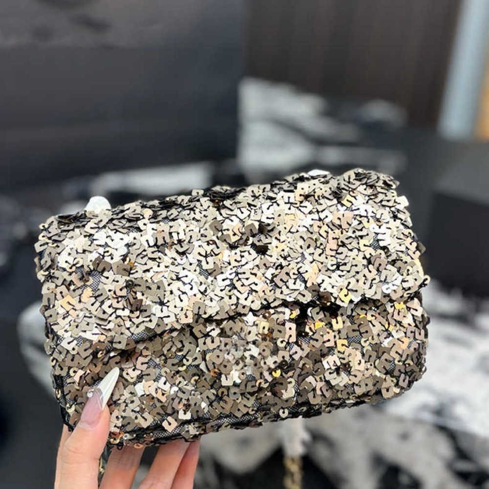 High quality round diamond decorative women designer shoulder bag classic CF flap silver hardware trowel chain shiny banquet bag cross handbag luxur