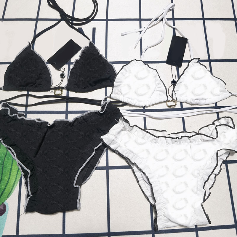Femmes élégant licou Bikinis couleur unie slips Triangle Bikini ensemble dos nu fête maillot de bain été Resort plage jour maillot de bain