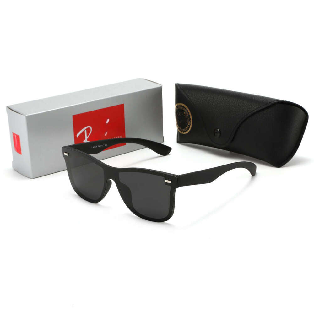 Classic Retro Flat Top Square Sunglasses Matte Full Black Frame with Mini Metal Rivet Detail Polarized Dark Grey Lens UV400 Protection