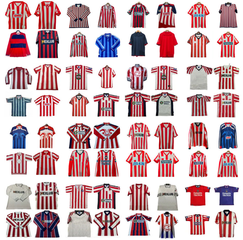 1996 1997 1999 2000 Chivas Retro Guadalajara Maillots de Football 115e 2006 2007 2008 Tijuana Tigres UNAM regal O.PERALTA I.BRIZUELA A.PULIDO A.V