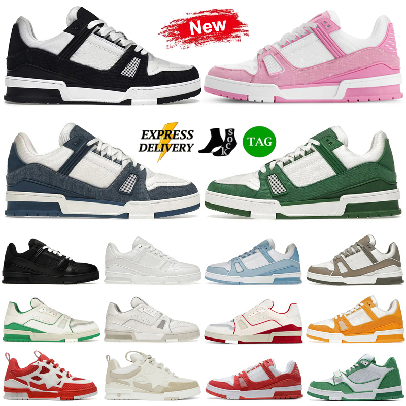 Designer shoes Skate shoes Low Trainer Mens Womens Dress Casual shoes Sneakers Black Blue White Red Pink Work Out Flat Heels Platform Skates Trai-image-876372530
